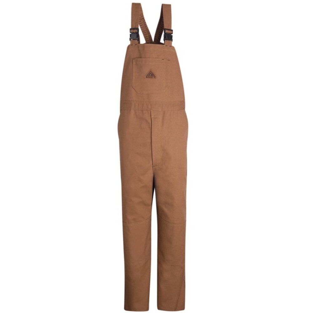 Bulwark EXCEL FR ComforTouch Unlined Bib Overall Brown Duck BLF8BD, Size L-Reg